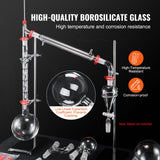 Lab Glassware Distillation Kit 1000ml 3.3 Boro 29 pcs Glassware Equipment