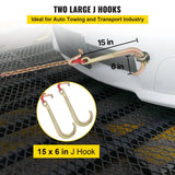 V Bridle Chain, 5/16 in x 2 ft Bridle Tow Chain, Grade 80 V-Bridle Transport Chain, 9260 Lbs Break Strength with TJ Hooks and Crab Hooks, Heavy Duty Pear Link Connector and Chain Shorteners