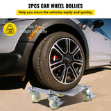 2 Pcs Tire Wheel Dollies 12"X16" Platform Size Wheel Car Dolly 3" Caster Wheel Dolly for Vehicle Car Auto Repair (2 Pcs)