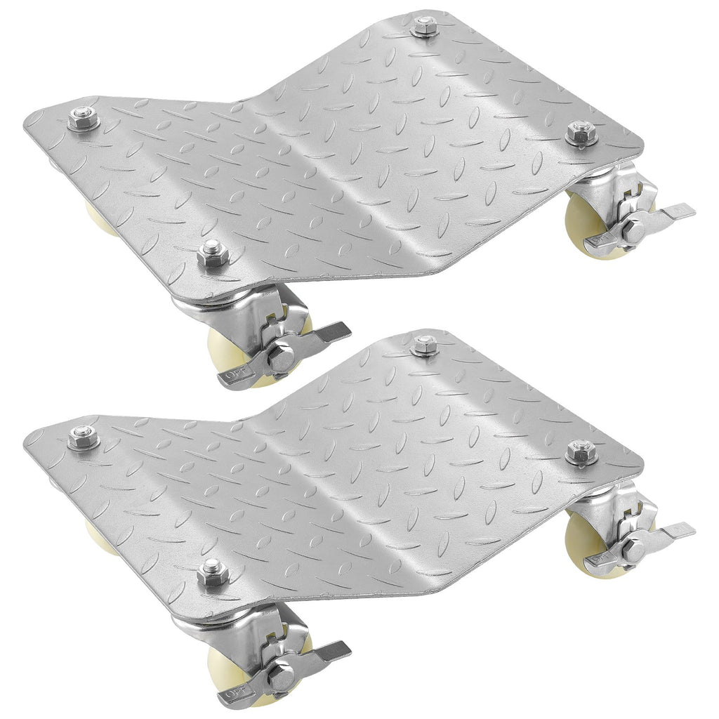 2 Pcs Tire Wheel Dollies 12"X16" Platform Size Wheel Car Dolly 3" Caster Wheel Dolly for Vehicle Car Auto Repair (2 Pcs)