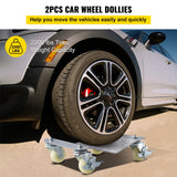 2 Pcs Tire Wheel Dollies 12"X16" Platform Size Wheel Car Dolly 3" Caster Wheel Dolly for Vehicle Car Auto Repair (2 Pcs)