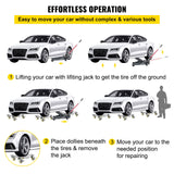2 Pcs Tire Wheel Dollies 12"X16" Platform Size Wheel Car Dolly 3" Caster Wheel Dolly for Vehicle Car Auto Repair (2 Pcs)