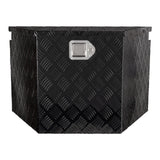 Trailer Tongue Box, Aluminum Alloy Diamond Plate Tongue Box Tool Chest, Heavy Duty Trailer Box Storage with Lock and Keys, for Pickup Truck, RV, Trailer, 737 x 410 x 460 mm/29x16.5x18inch