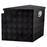 Trailer Tongue Box, Aluminum Alloy Diamond Plate Tongue Box Tool Chest, Heavy Duty Trailer Box Storage with Lock and Keys, for Pickup Truck, RV, Trailer, 737 x 410 x 460 mm/29x16.5x18inch