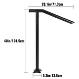 1-3 Step Handrail Railing for Steps Steel 150 kg Capacity with Screw Kit