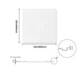 Ceiling Tiles 12-Pack 24 x 24 in PVC Easy Installation White Echo Pattern