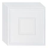 Ceiling Tiles 12-Pack 24 x 24 in PVC Easy Installation White Geometric