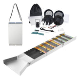 Gold Panning Kit With Sluice Box, 50" Aluminum Gold Mining Equipment, 23 PCS Gold Prospecting Kit with Gold Pan, Classifier Screen, Separating Magnet, Drawstring Backpack and Accessories