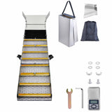 Folding Aluminum Alloy Sluice Box, Compact 50" Sluice Boxes for Gold, Lightweight Gold Sluice Equipment, Portable Sluice Boxes with Miner's Moss, River, Creek, Gold Panning, Prospecting, Dredg
