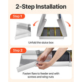Folding Aluminum Alloy Sluice Box, Compact 50" Sluice Boxes for Gold, Lightweight Gold Sluice Equipment, Portable Sluice Boxes with Miner's Moss, River, Creek, Gold Panning, Prospecting, Dredg