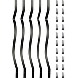Deck Balusters, 51 Pack Metal Deck Spindles, 32.25""x1"" Staircase Baluster with Screws, Iron Deck Railing for Wood and Composite Deck, Stylish Baluster for Outdoor Stair Deck Porch