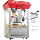 Popcorn Popper Machine Countertop Popcorn Maker 850W 8 Oz 48 Cups Red