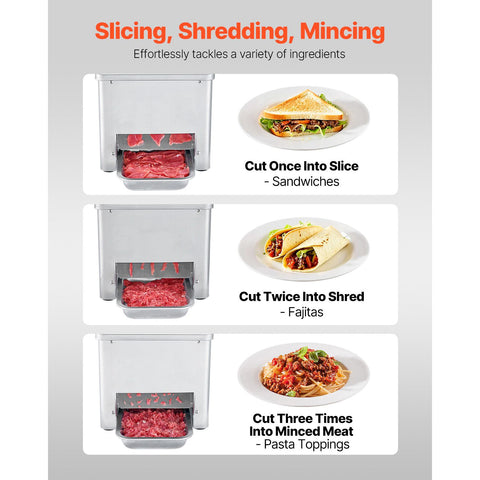 Electric Meat Cutter Machine 550W Commercial Meat Slicer Cutting Machine