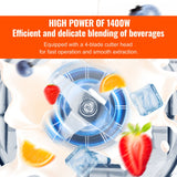 Professional Blender with Shield, Commercial Countertop Blenders, 2L Jar Blender Combo, Stainless Steel 9 Speed & 5 Functions Blender, for Shakes, Smoothies, Peree, and Crush Ice, Black