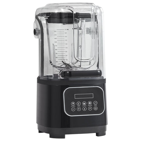 Professional Blender with Shield, Commercial Countertop Blenders, 2L Jar Blender Combo, Stainless Steel 9 Speed & 5 Functions Blender, for Shakes, Smoothies, Peree, and Crush Ice, Black