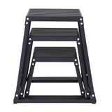 Plyometric Jump Boxes, 12/18/24 Inch Plyo Box, Platform and Jumping Agility Box, Anti-Slip Fitness Exercise Step Up Box Set for Home Gym Training, Conditioning Strength Training, Black