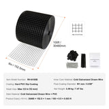 6in x 100ft Solar Panel Bird Guard Critter Guard Roll Kit 100pcs Fasteners