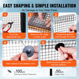 8in x 100ft Solar Panel Bird Guard Critter Guard Roll Kit 100pcs Fasteners