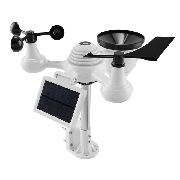 VEVOR 7-in-1 Wi-Fi Weather Station, 7.5 in Color Display, Home Weather Station Indoor Outdoor, with Solar Wireless Outdoor Sensor  Alarm Alerts, for Temperature Humidity Wind Speed/Direction Rain