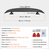 Universal Rear Spoiler 46.3'' GT Style Trunk Wing for Sedans and Coupes