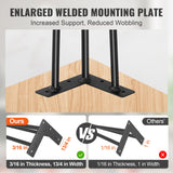 Hairpin Table Legs 0.7M, Set of 4 Desk Legs 408.2KG Load Capacity, Hairpin Desk Legs 3 Rods for Desk Chairs Bench Dining End Table, Solid Carbon Steel Heavy Duty Furniture Legs Black