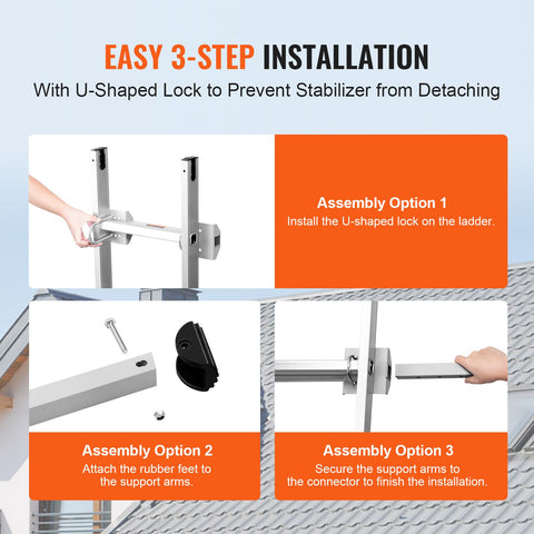 Ladder Stabilizer Extension Ladder Standoff Heavy Duty Wing Span