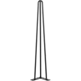 Hairpin Table Legs 24 inch Black Set of 4 Desk Legs Each 220lbs Capacity Hairpin Desk Legs 3 Rods for Bench Desk Dining End Table Chairs Carbon Steel DIY Table Legs Heavy Duty Furniture Legs