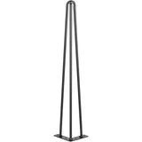 Hairpin Table Legs 24 inch Black Set of 4 Desk Legs Each 220lbs Capacity Hairpin Desk Legs 3 Rods for Bench Desk Dining End Table Chairs Carbon Steel DIY Table Legs Heavy Duty Furniture Legs