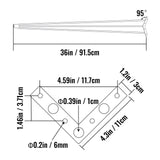 Hairpin Table Legs 36 inch, Set of 4 DIY Desk Table Legs 3 Rods Heavy Duty