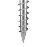 No Dig Ground Anchor, 1 Pack 10 x 7 x 70 cm DIY Screw in Post Stake, Includes 6 Lag Bolts & a Rebar, U-Shape Heavy Duty Steel Post Holder, Great for Mailbox Posts and Fence Posts