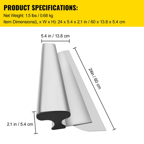 Drywall Skimming Blade Putty Knife 24inch Finishing Tool Stainless Steel