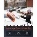 VEVOR Snow Roof Rake, 1.2m Long Reach Car Roof Snow Scraper, 45cm Foam Blade for No Scratches, Non-Slip Handle, Lightweight Snows Removal Tool for Vehicle Garage Rooftop Leaves Debris Clearing