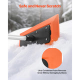 VEVOR Snow Roof Rake, 1.2m Long Reach Car Roof Snow Scraper, 45cm Foam Blade for No Scratches, Non-Slip Handle, Lightweight Snows Removal Tool for Vehicle Garage Rooftop Leaves Debris Clearing