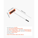 VEVOR Snow Roof Rake, 1.2m Long Reach Car Roof Snow Scraper, 45cm Foam Blade for No Scratches, Non-Slip Handle, Lightweight Snows Removal Tool for Vehicle Garage Rooftop Leaves Debris Clearing