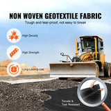 Non Woven Geotextile Fabric Under Gravel, 6x100FT 8OZ Driveway Fabric Landscape Fabric, Heavy Duty Weed Barrier Fabric, Ground Cover Weed Control Fabric, French Drains Drainage Fabric, Black