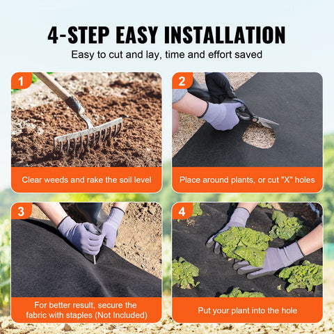 Non Woven Geotextile Fabric Under Gravel, 6x100FT 8OZ Driveway Fabric Landscape Fabric, Heavy Duty Weed Barrier Fabric, Ground Cover Weed Control Fabric, French Drains Drainage Fabric, Black