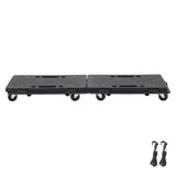 Furniture Dolly, 500 lbs Capacity Each Count, Furniture Mover with Wheels, Portable Moving Rollers 4 Wheels Heavy Duty, Small Flat Dolly Cart with Interlocking for Heavy Furniture, 2 Pack, Black