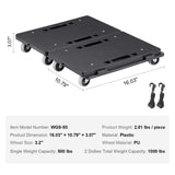 Furniture Dolly, 500 lbs Capacity Each Count, Furniture Mover with Wheels, Portable Moving Rollers 4 Wheels Heavy Duty, Small Flat Dolly Cart with Interlocking for Heavy Furniture, 2 Pack, Black