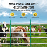 Electric Fence Tape, 1640Ft 500M Polytape Fencing Hot Wire, 3/4" Width 6 Stainless Steel Strands for Reliable Conductivity, UV & Rust Resistance, Portable Polywire for Horse Cattle Livestock