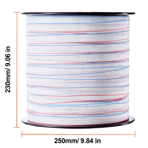 Electric Fence Tape, 1640Ft 500M Polytape Fencing Hot Wire, 3/4" Width 6 Stainless Steel Strands for Reliable Conductivity, UV & Rust Resistance, Portable Polywire for Horse Cattle Livestock