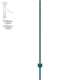 5 Feet Fence Post 10 Pack T-Post Heavy Duty Metal Fence Posts Green