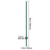 5 Feet Fence Post 10 Pack T-Post Heavy Duty Metal Fence Posts Green