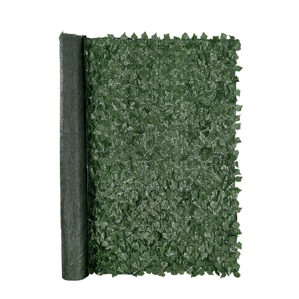 Ivy Privacy Fence, 1830 x 2440 mm Artificial Green Wall Screen, Greenery Ivy Fence with Mesh Cloth Backing and Strengthened Joint, Faux Hedges Vine Leaf Decoration for Outdoor Garden, Yard