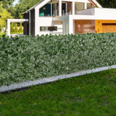 VEVOR Ivy Privacy Fence, 1830 x 2440 mm Artificial Green Wall Screen, Greenery Ivy Fence with Mesh Cloth Backing and Strengthened Joint, Faux Hedges Vine Leaf Decoration for Outdoor Garden, Yard