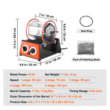 Jewelry Polisher Tumbler, 11lbs/5kg Capacity Mini Rotary Tumbler Machine with 0-60 Minutes Timer, 5 Speeds Jewelry Rotary Finisher for Surface Polishing Grinding Buffing Gemstones Jewels Coins