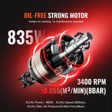 Air Compressor Compact Portable Oil Free Compressor 8L 8bar