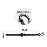 4 Pack Ratchet Tie Down Straps 2200 lbs 1"x15' Heavy Duty for Cargo