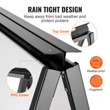 A Frame Sidewalk Sign, 61x91cm Heavy Duty Slide-in Signboard Holder, Double-Sided Folding Sandwich Board Signs, Steel Pavement Sign Poster for Outdoor Business Street Advertising (Frame only)