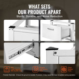 Laundry Pedestal 686mmmW x 366mmH, Washer And Dryer Base Stand Platform Universal Fit 299kg Capacity, Heavy Duty Multi-Functional Base for Washing Machine with Drawer & Rich Accessories