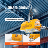 Magnetic Lifter, 300 kg Pulling Capacity, 2.5 Safety Factor, Neodymium & Steel, Lifting Magnet with Release, Permanent Lift Magnets, Heavy Duty Magnet for Hoist, Shop Crane, Block, Board